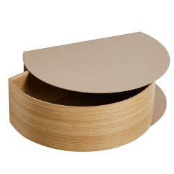 Wallie Hylde m. Skuffe - Gr Beige/Eg - 2-SORTERING