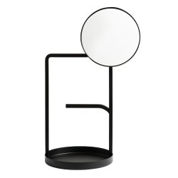 Woud Muse Smykkestativ m. Spejl - Sort