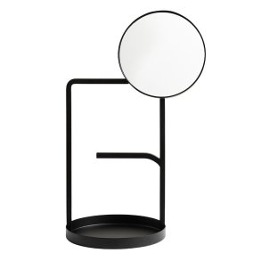 Woud Muse Smykkestativ m. Spejl - Sort