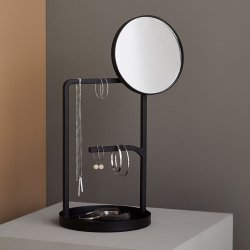 Woud Muse Smykkestativ m. Spejl - Sort