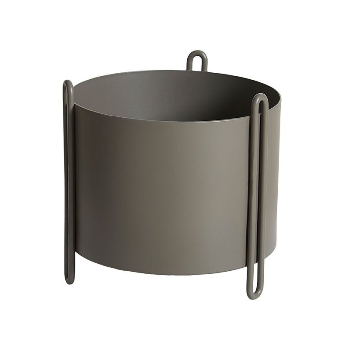 Woud Pidestall Flowerpot - Lille Taupe