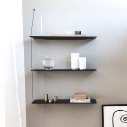 Woud Stedge Ekstra Hylde 80 cm - Sort