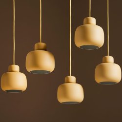 Woud Stone Pendel Lille Mustard