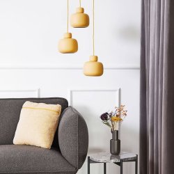 Woud Stone Pendel Lille Mustard