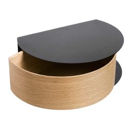 Woud Wallie Hylde m. Skuffe - Sort/Eg