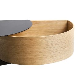 Woud Wallie Hylde m. Skuffe - Sort/Eg