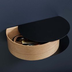 Woud Wallie Hylde m. Skuffe - Sort/Eg