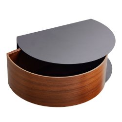 Woud Wallie Hylde m. Skuffe - Sort/Valnd