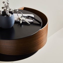 Woud Wallie Hylde m. Skuffe - Sort/Valnd