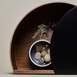 Woud Wallie Hylde m. Skuffe - Sort/Valnd